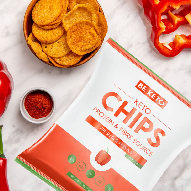 Keto Chipsy - Čerstvá Červená Paprika 30g Keto Chipsy - Čerstvá Červená Paprika 30g