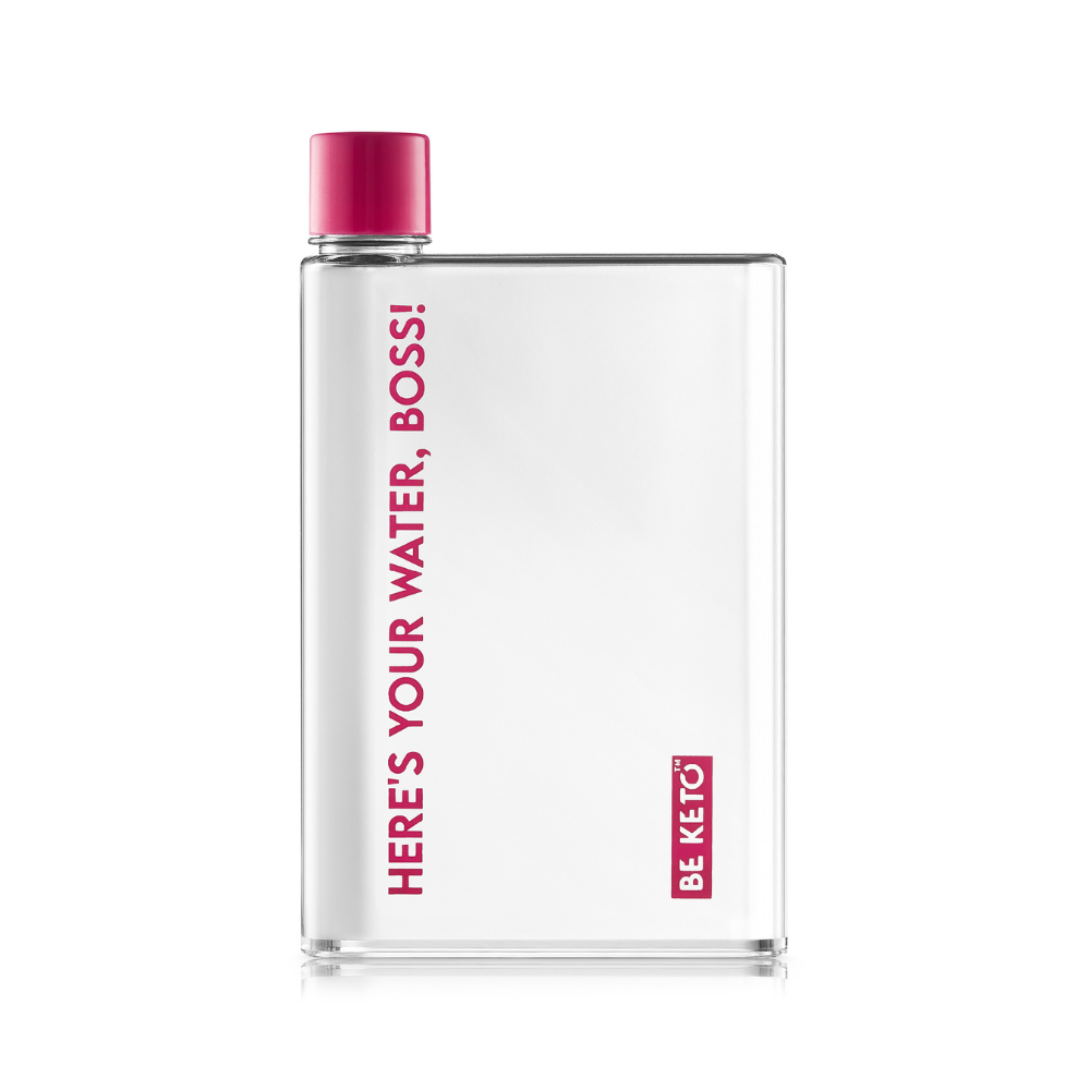 Láhev BeKeto – Here’s your water, boss! 420ml Růžová