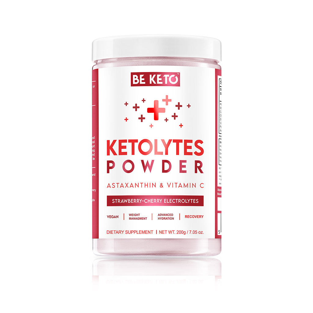 Elektrolyty Ketolytes v Prášku – Jahoda Višeň 200g