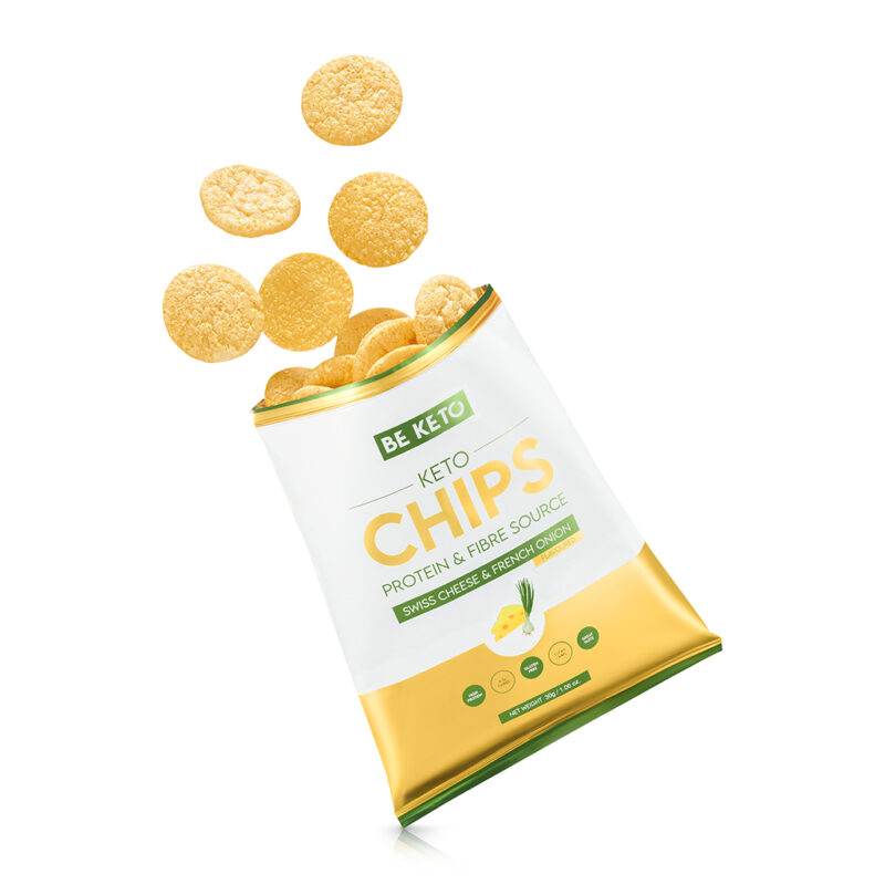 Keto Chipsy - Švýcarský Sýr a Francouzská Cibule 30g