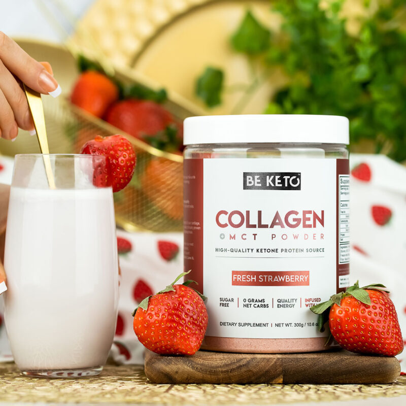 Keto Kolagen + MCT Olej - Čerstvá Jahoda 300g Keto Kolagen + MCT Olej - Čerstvá Jahoda 300g
