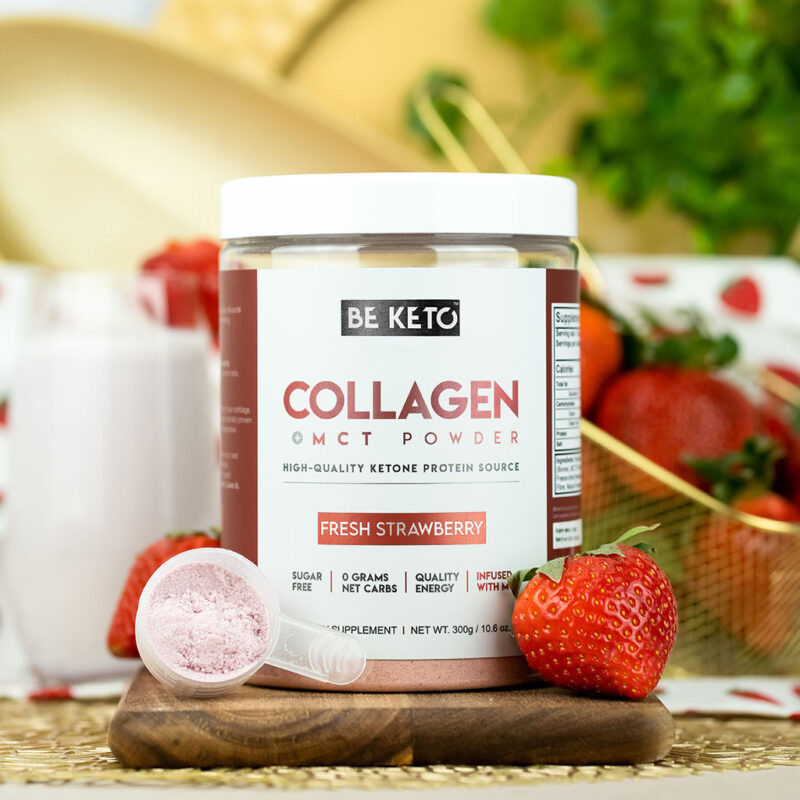 Keto Kolagen + MCT Olej - Čerstvá Jahoda 300g Keto Kolagen + MCT Olej - Čerstvá Jahoda 300g