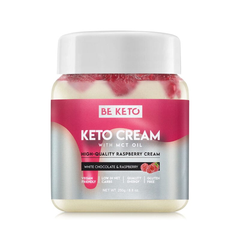 Keto Krém – Bílá Čokoláda a Malina 250g Keto Krém – Bílá Čokoláda a Malina 250g