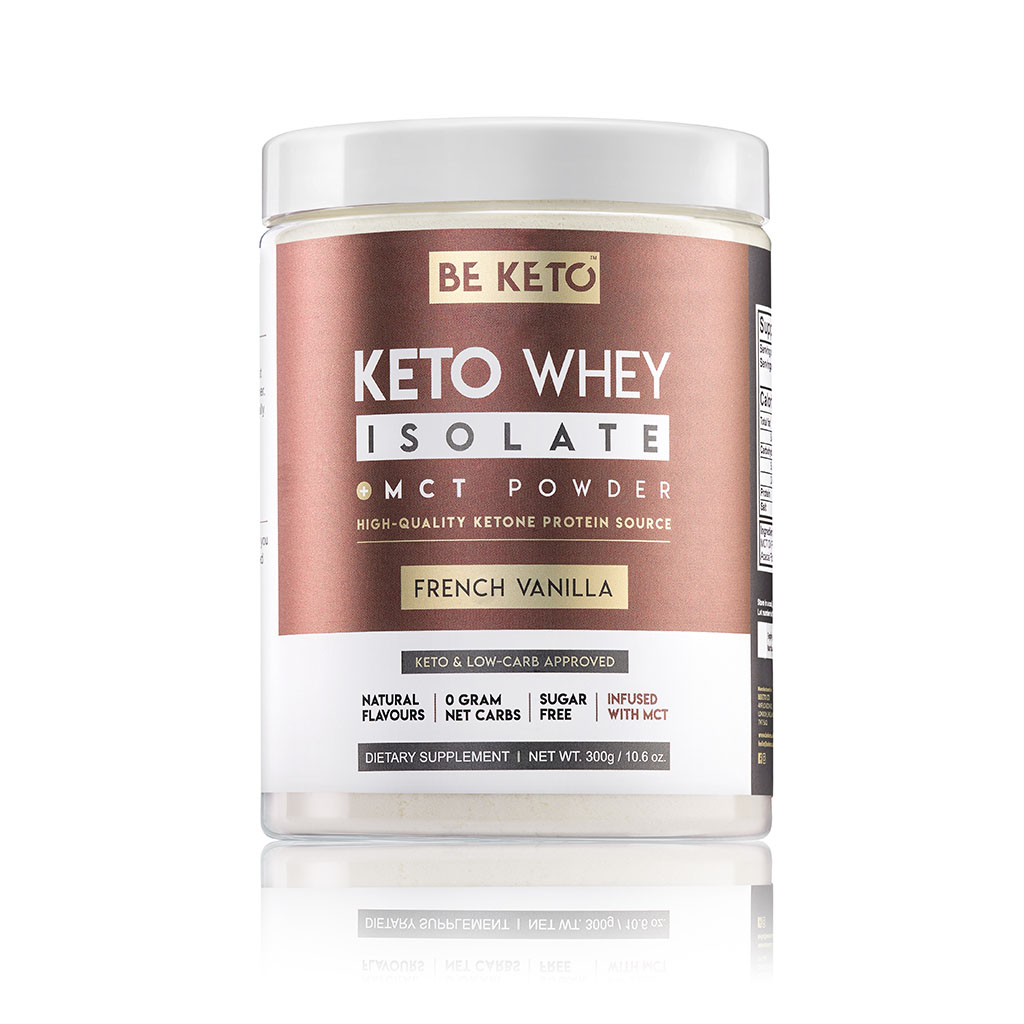 Keto Syrovátkový Izolát + MCT - Francouzská Vanilka 300G
