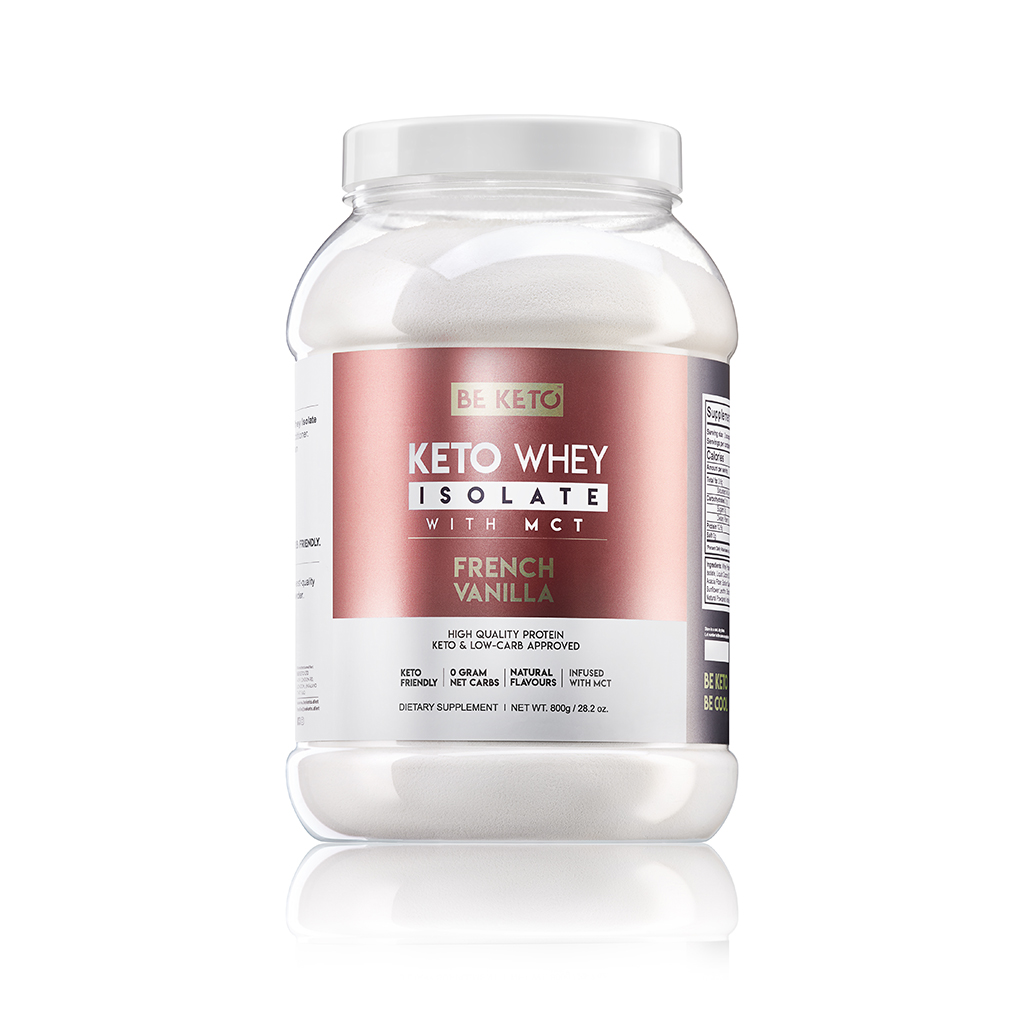 Keto Syrovátkový Izolát + MCT - Francouzská Vanilka 800G