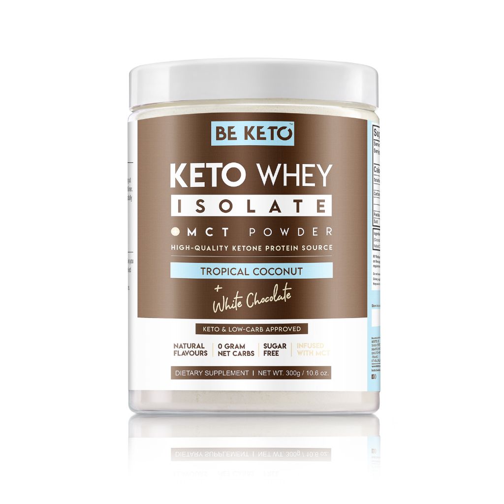 Keto Syrovátkový Izolát + MCT - Kokos a Bílá Čokoláda 300G