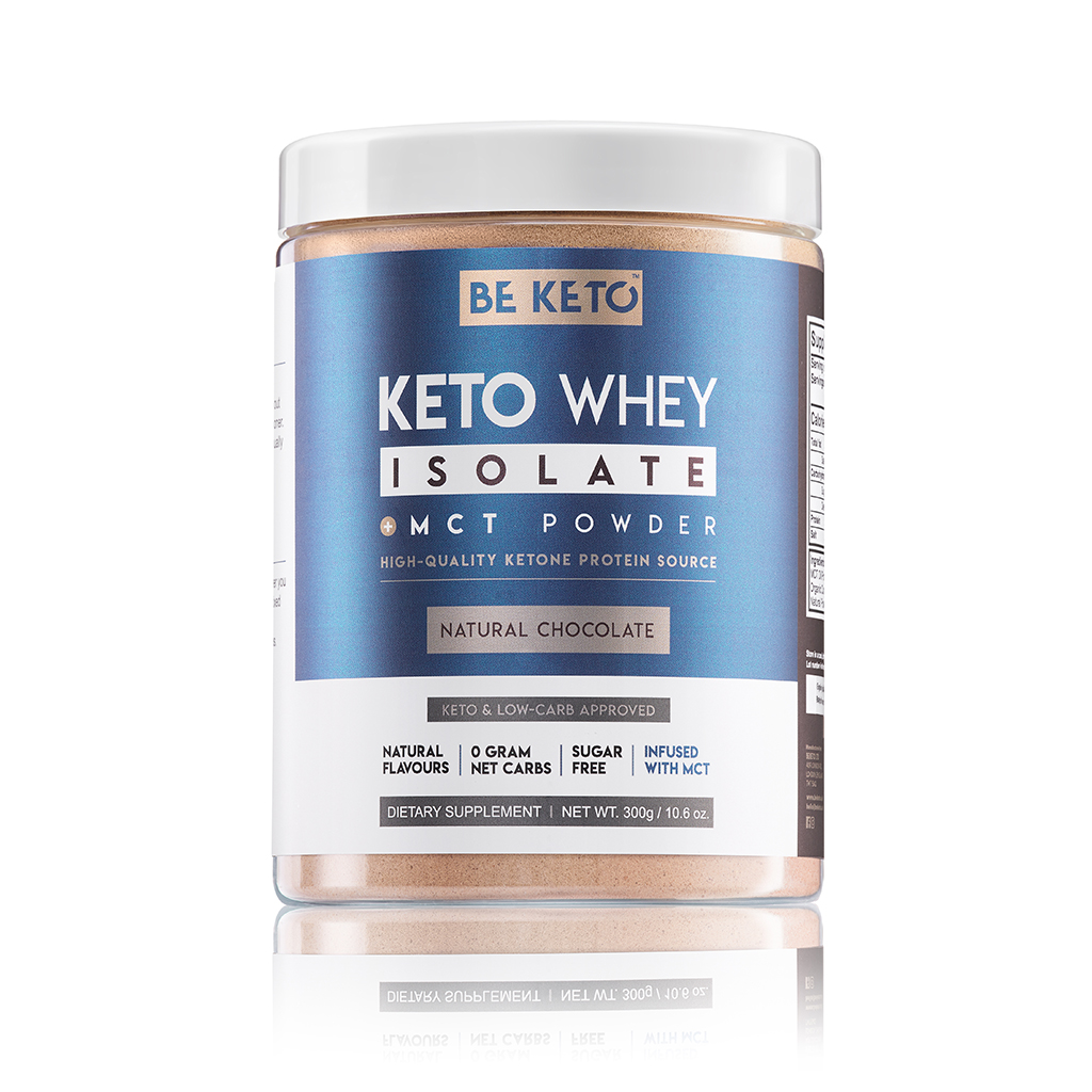 Keto Syrovátkový Izolát + MCT - Přírodní Čokoláda 300G