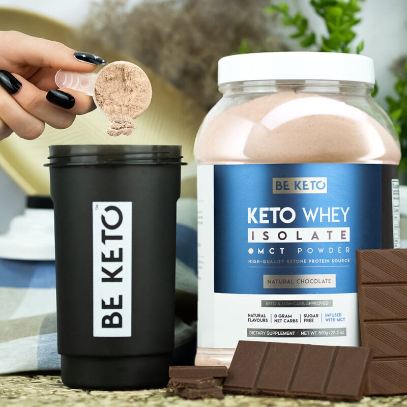 Keto Syrovátkový Izolát + MCT - Přírodní Čokoláda 800G