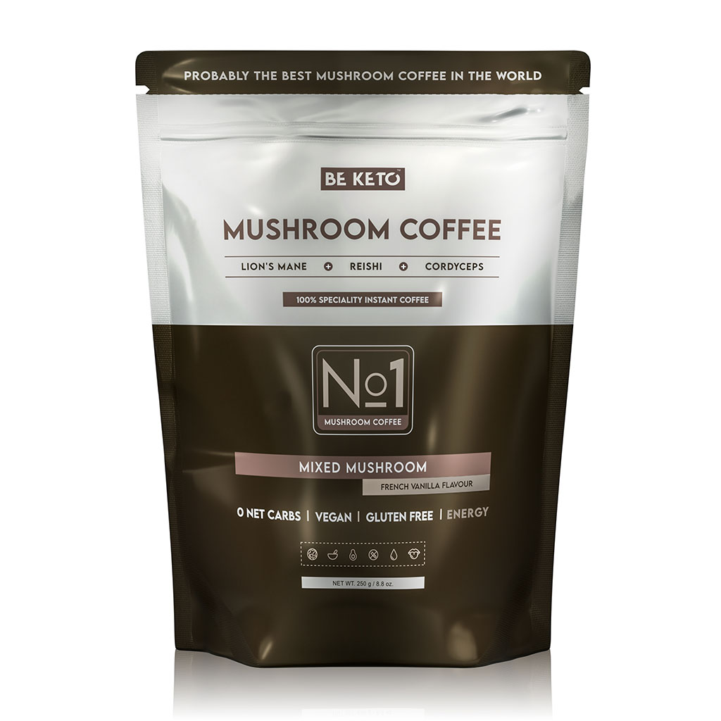 Instantní Káva – Mushroom (Lion's Mane & Cordyceps & Reishi) – Francouzská Vanilka 250g
