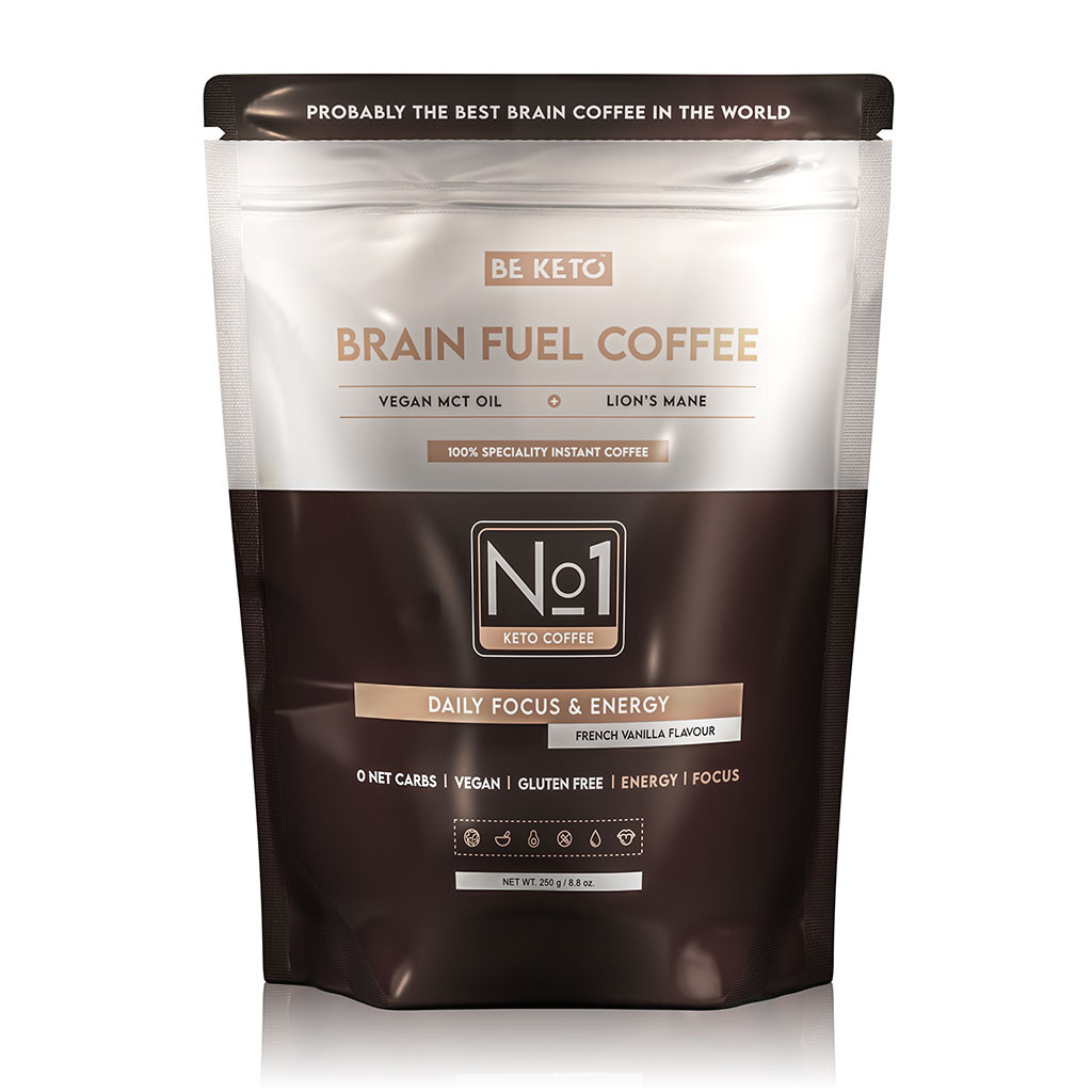Instantní Káva – Brain Fuel (MCT Olej & Lion's Mane) – Francouzská Vanilka 250g