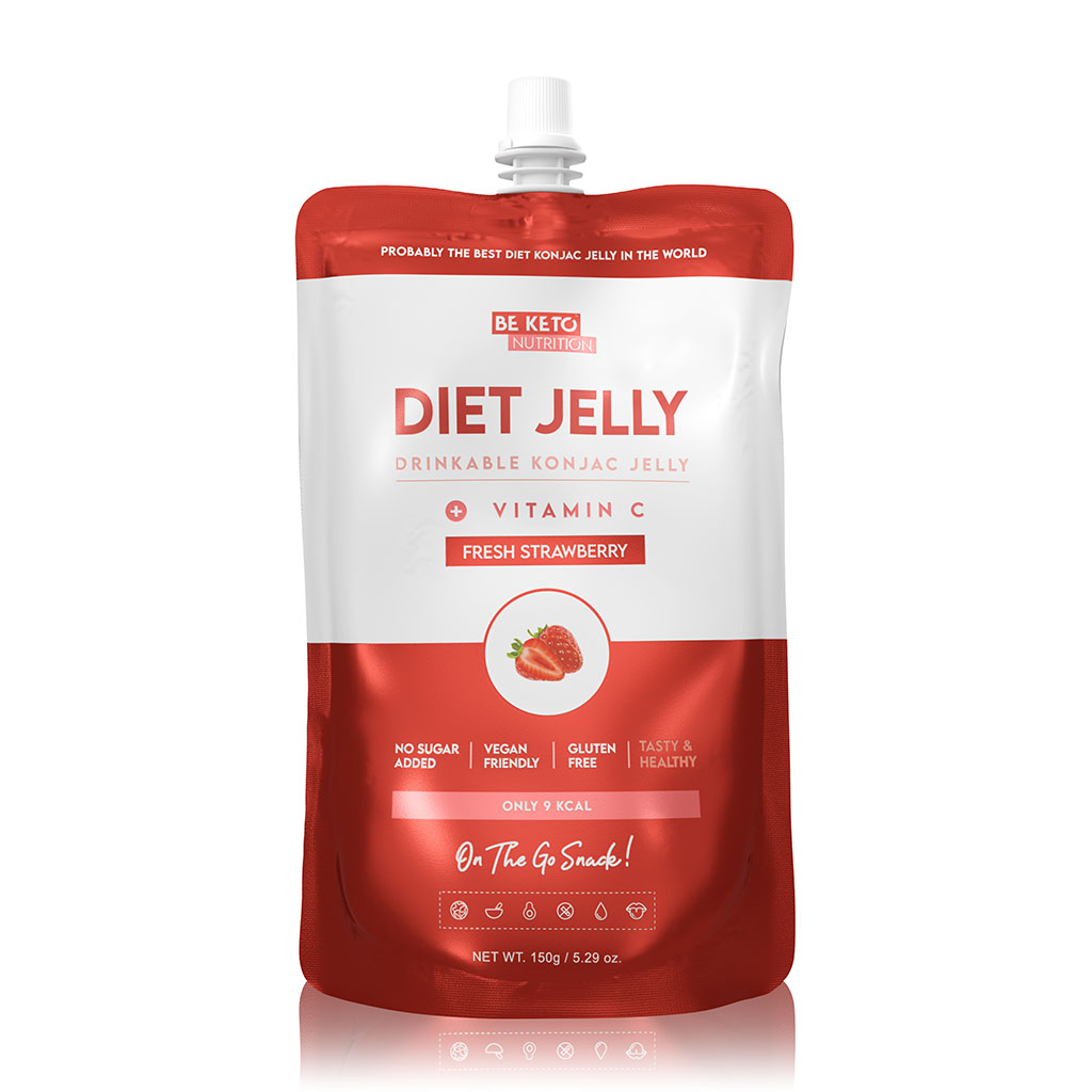 Konjakové Dietní Želé - Čerstvé Jahody 150g