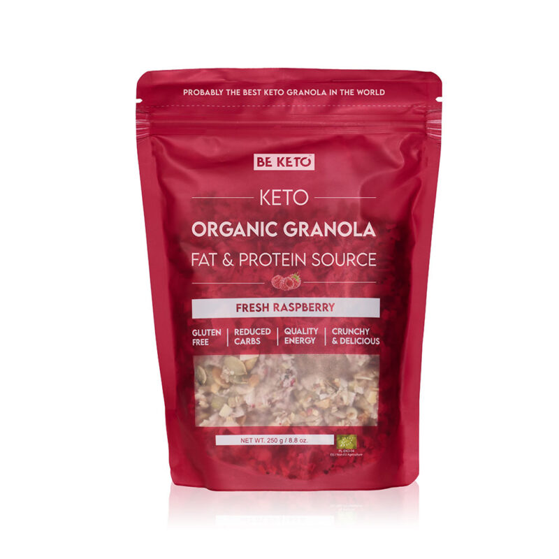 Keto Bio Granola - Francouzská Vanilka 250g Keto Bio Granola - Čerstvé Maliny 250g