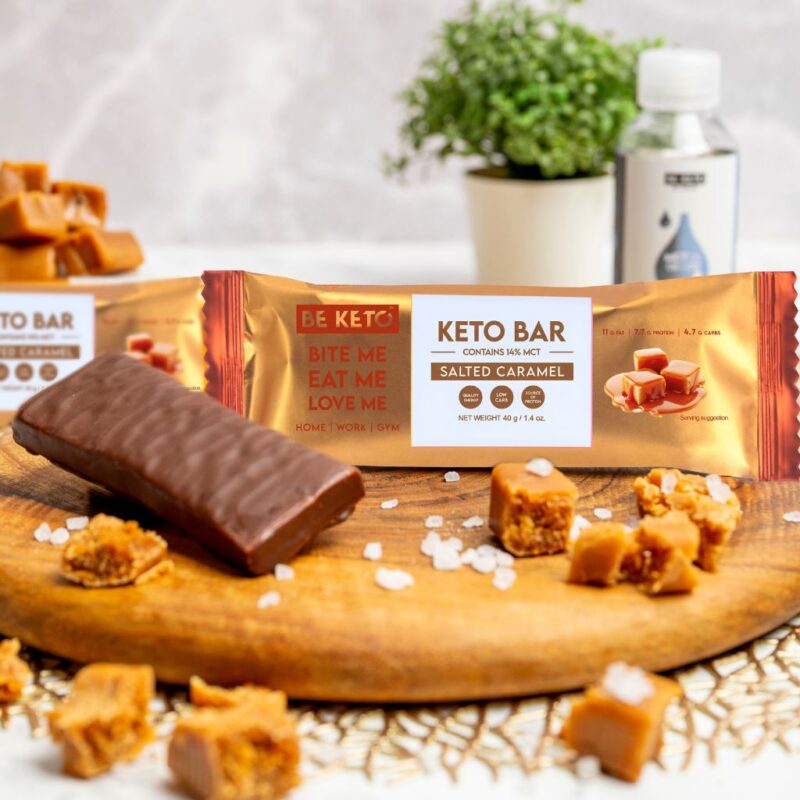 Keto Tyčinka – Slaný Karamel v Čokoládě 40g