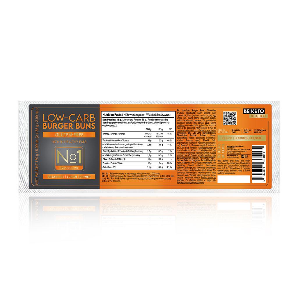 Keto Bezlepkové Housky na Burgery 2x85g