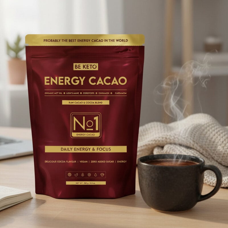 Ceremoniální Kakao – Energy (MCT olej & Lion's Mane & Cordyceps) – Skořice & Kardamom 250g