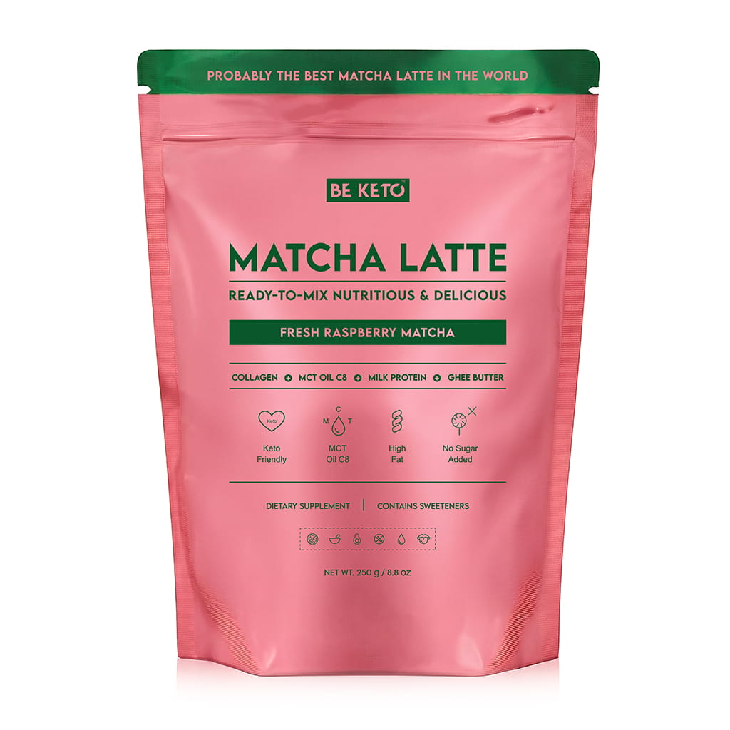 Matcha Latte (MCT C8 Olej & Kolagen & Ghee) – Čerstvá Malina 250g