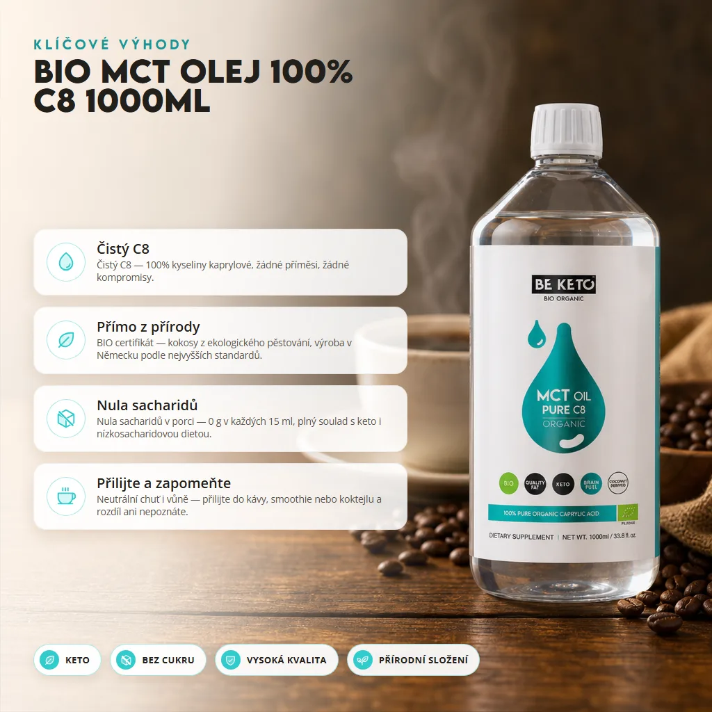 BIO MCT Olej 100% C8 1000ML