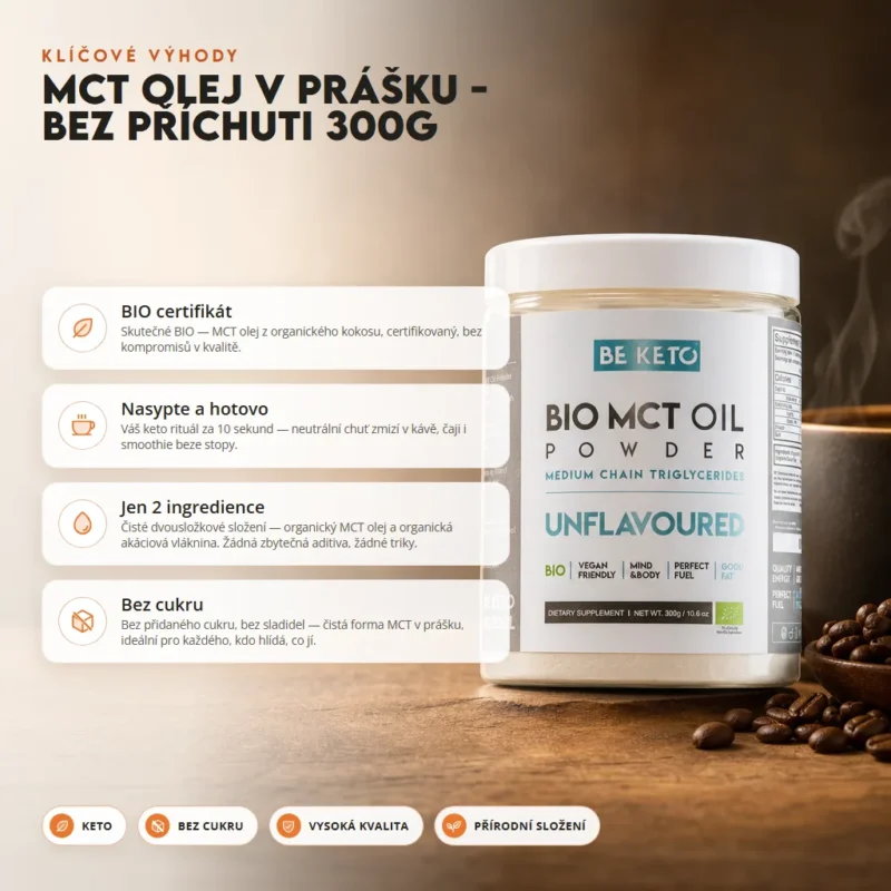 BIO MCT Olej v Prášku – Bez Příchuti 300G – Benefit BIO MCT Olej v Prášku – Bez Příchuti 300G