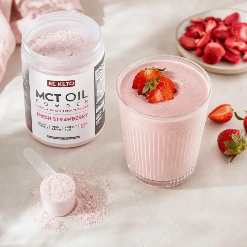 MCT Olej v Prášku – Čerstvé Jahody 300G