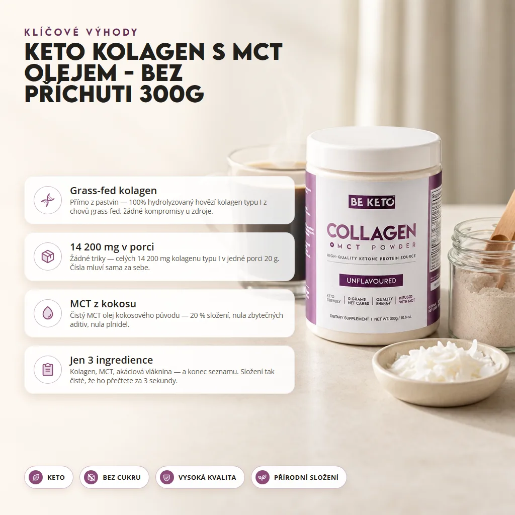 Keto Kolagen + MCT Olej – Bez Příchuti 300g