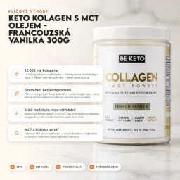 Keto Kolagen + MCT Olej – Francouzská Vanilka 300g