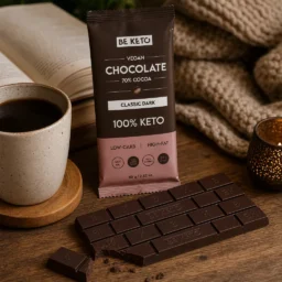Veganská Keto Čokoláda + MCT Olej – Klasická Tmavá 80g