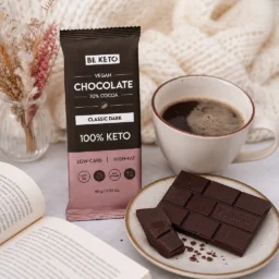 Veganská Keto Čokoláda + MCT Olej – Klasická Tmavá 80g