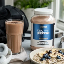 Keto Syrovátkový Izolát + MCT – Přírodní Čokoláda 800G