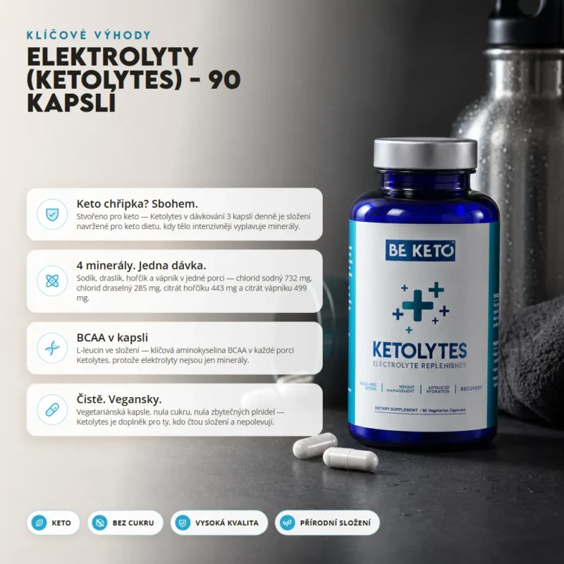 Keto Elektrolyty (Ketolytes) – 90 Kapslí – Benefit Keto Elektrolyty (Ketolytes) – 90 Kapslí