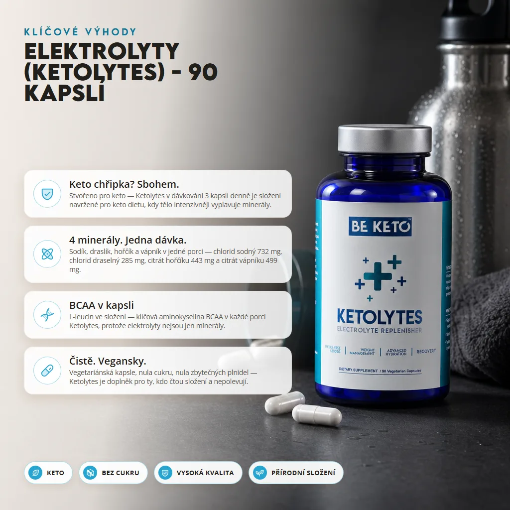Keto Elektrolyty (Ketolytes) – 90 Kapslí