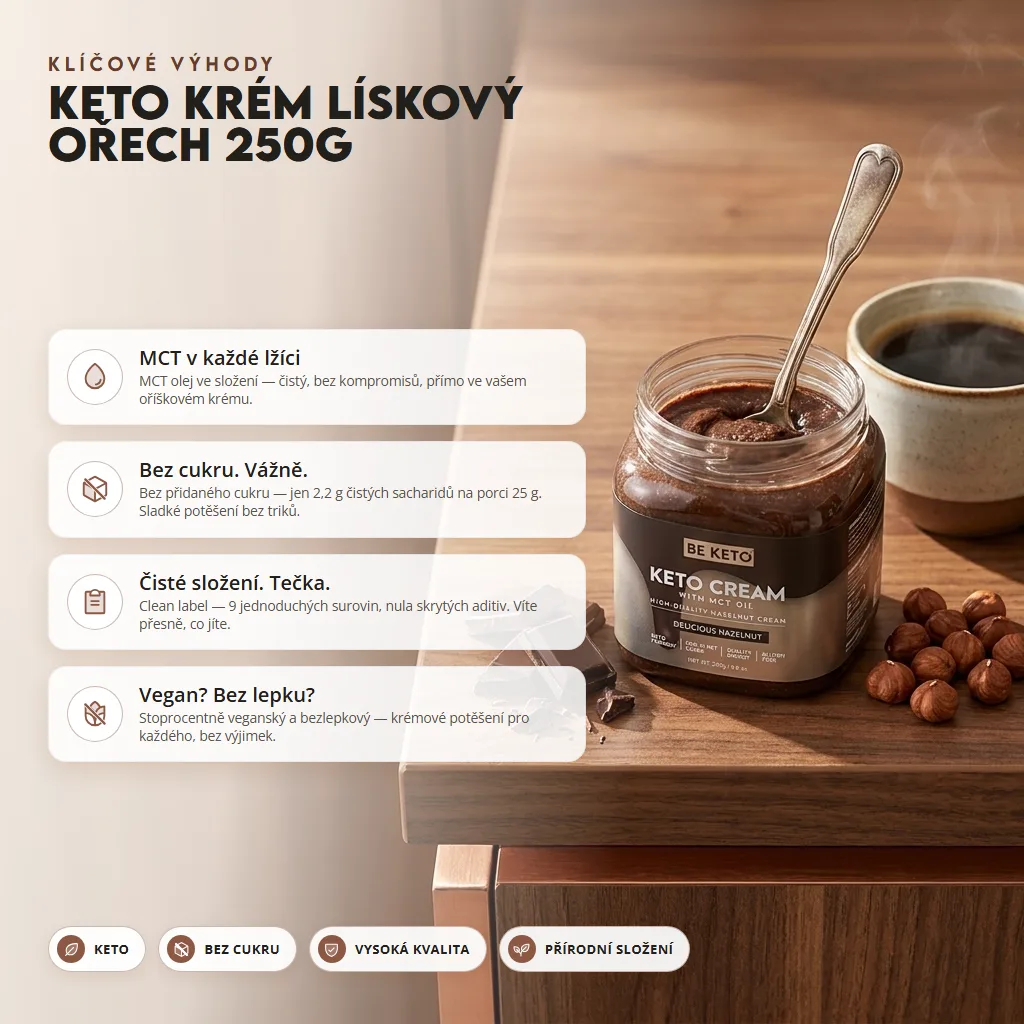 Keto Krém – Lahodný Lískový Oříšek 250g