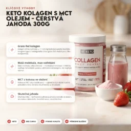 Keto Kolagen + MCT Olej – Čerstvá Jahoda 300g – Benefit Keto Kolagen + MCT Olej – Čerstvá Jahoda 300g