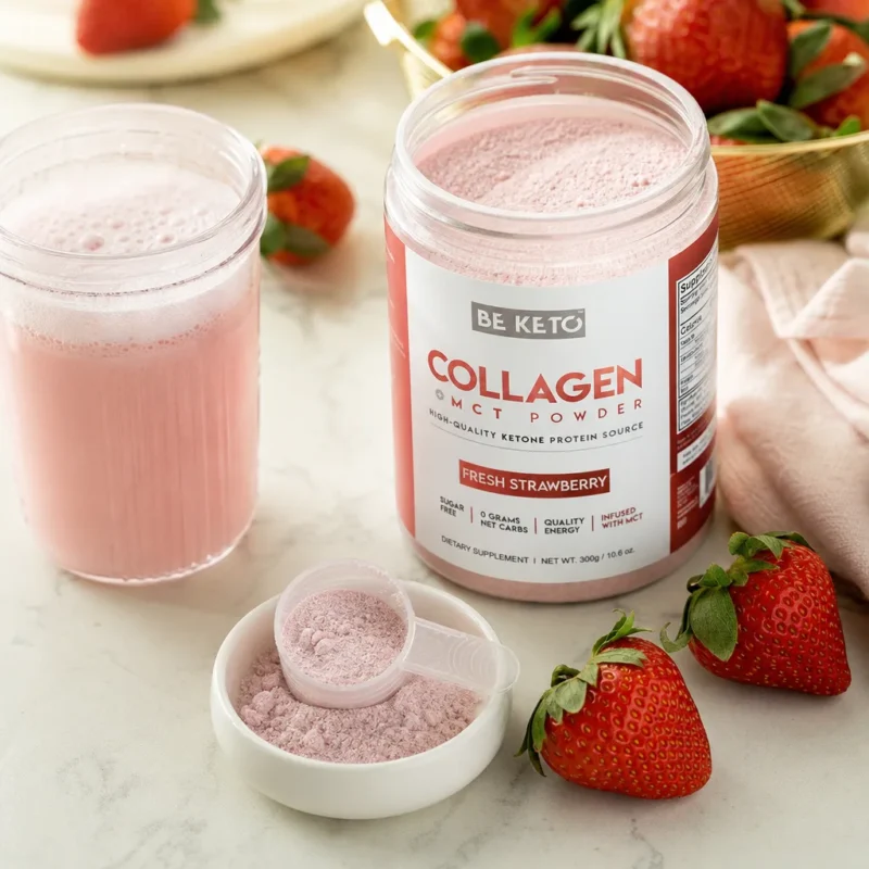 Keto Kolagen + MCT Olej – Čerstvá Jahoda 300g – Lifestyle 2 Keto Kolagen + MCT Olej – Čerstvá Jahoda 300g