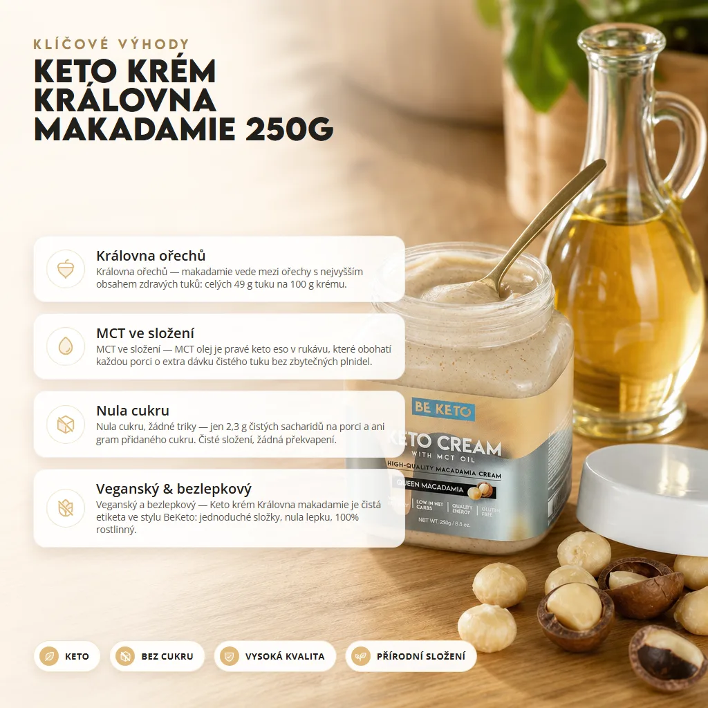 Keto Krém – Královna Makadamia 250g