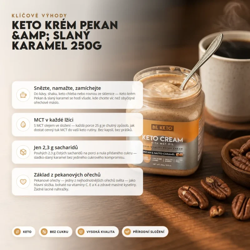 Keto Krém – Pekanový a Slaný Karamel 250g