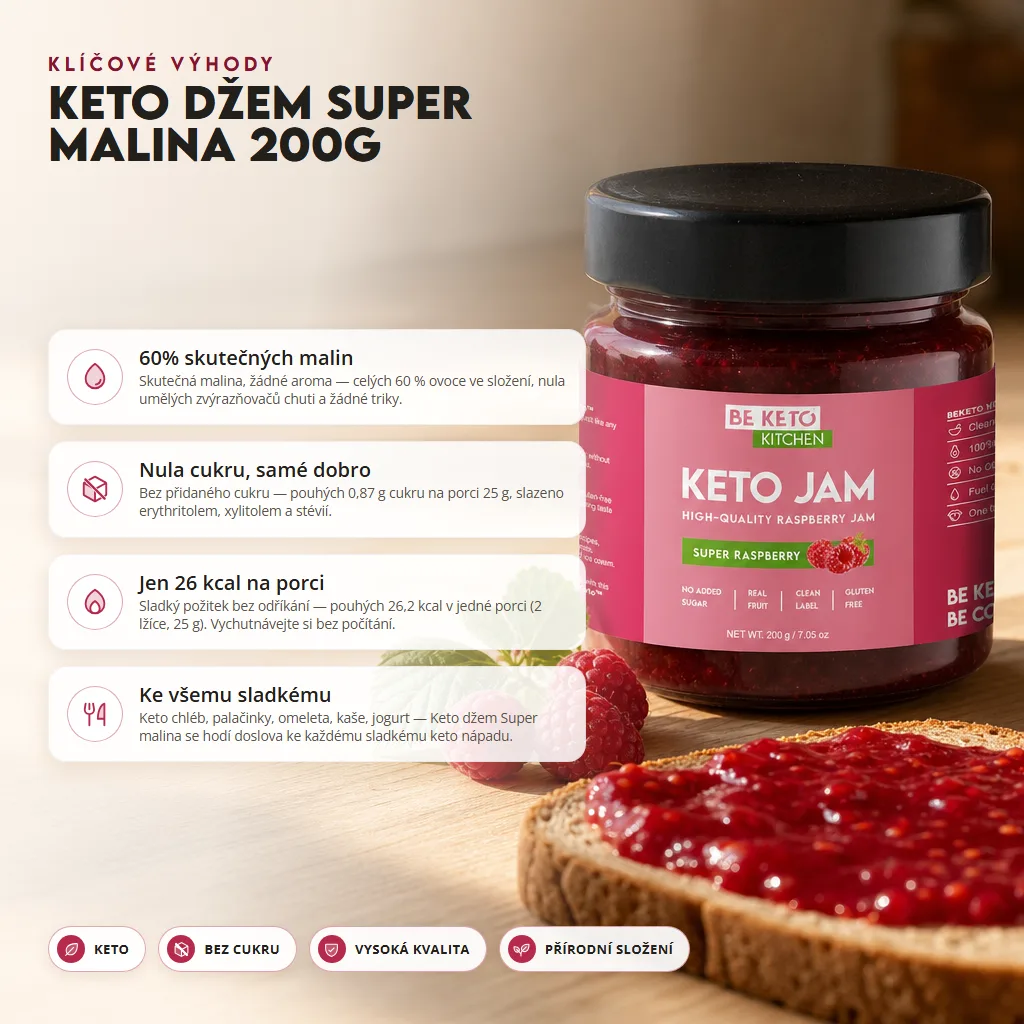 Keto Džem – Super Malinový 200g