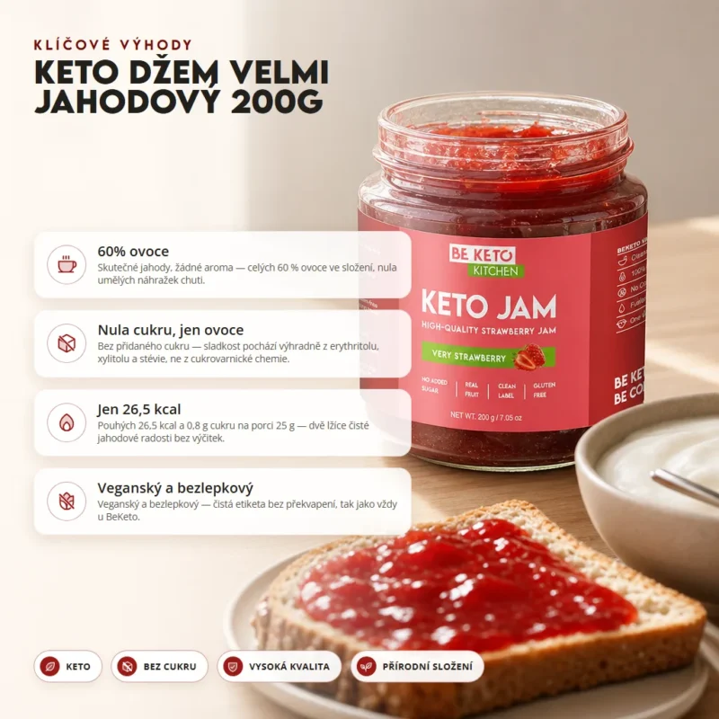 Keto Džem – Velmi Jahodový 200g