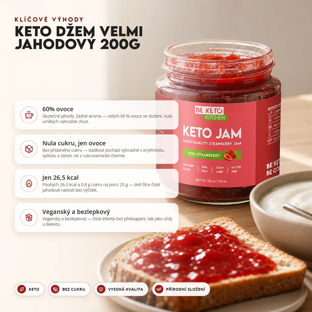 Keto Džem – Velmi Jahodový 200g
