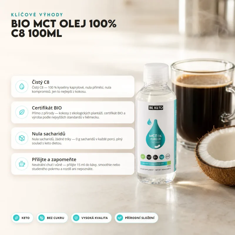 BIO MCT Olej 100% C8 100ML – Benefit BIO MCT Olej 100% C8 100ML