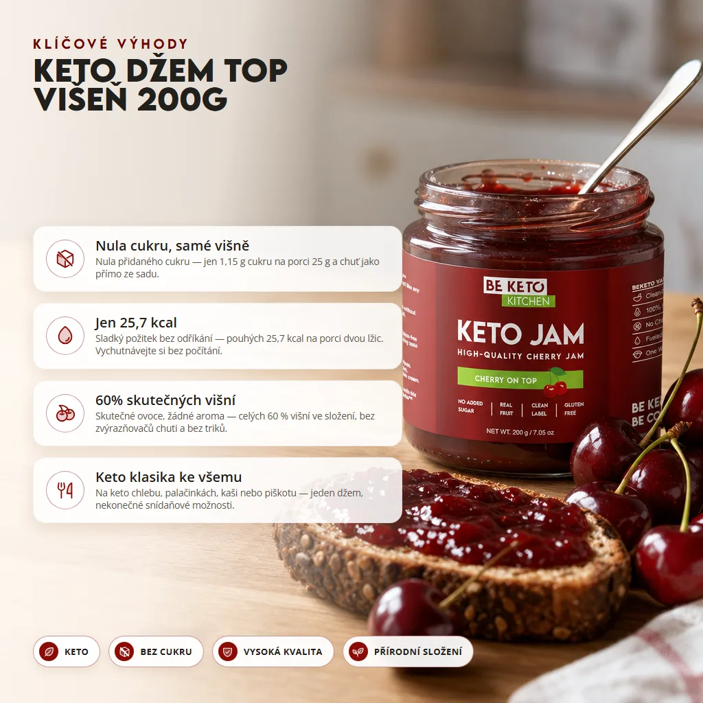 Keto Džem – Perfektně Višňový 200g