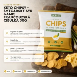 Keto Chipsy – Švýcarský Sýr a Francouzská Cibule 30g