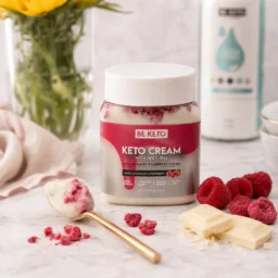 Keto Krém – Bílá Čokoláda a Malina 250g – Lifestyle 3 Keto Krém – Bílá Čokoláda a Malina 250g