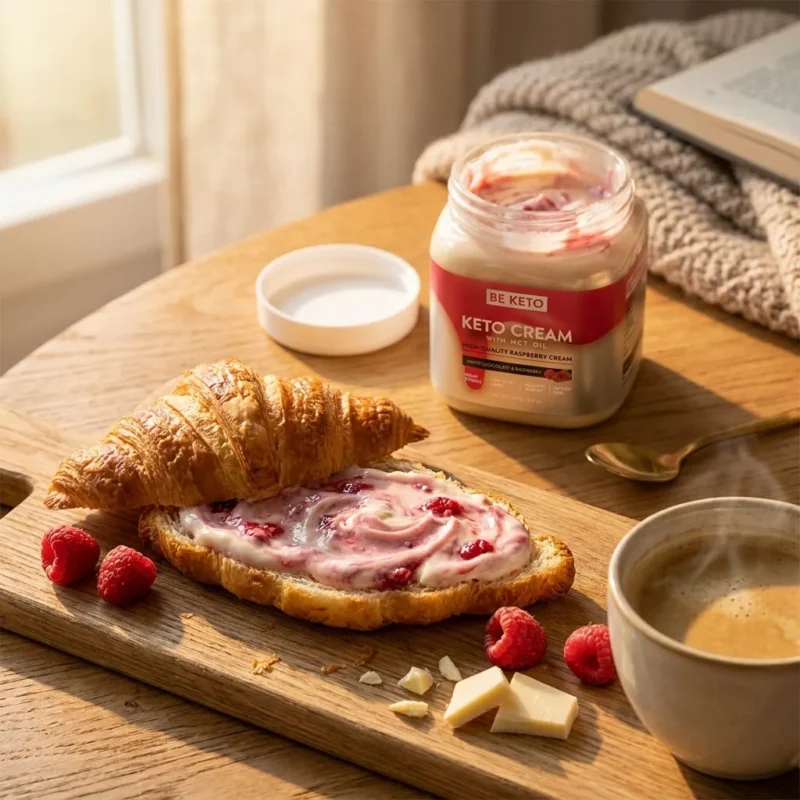 Keto Krém – Bílá Čokoláda a Malina 250g – Lifestyle 2 Keto Krém – Bílá Čokoláda a Malina 250g