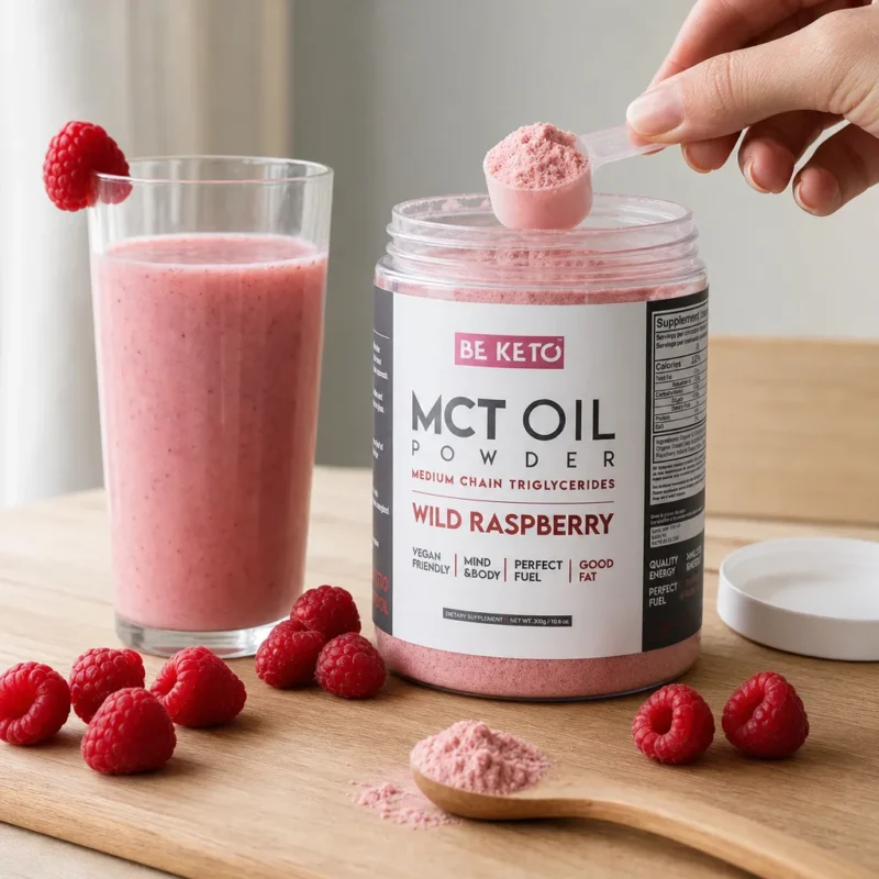 MCT Olej v Prášku – Divoká Malina 300g – Lifestyle 1 MCT Olej v Prášku – Divoká Malina 300g