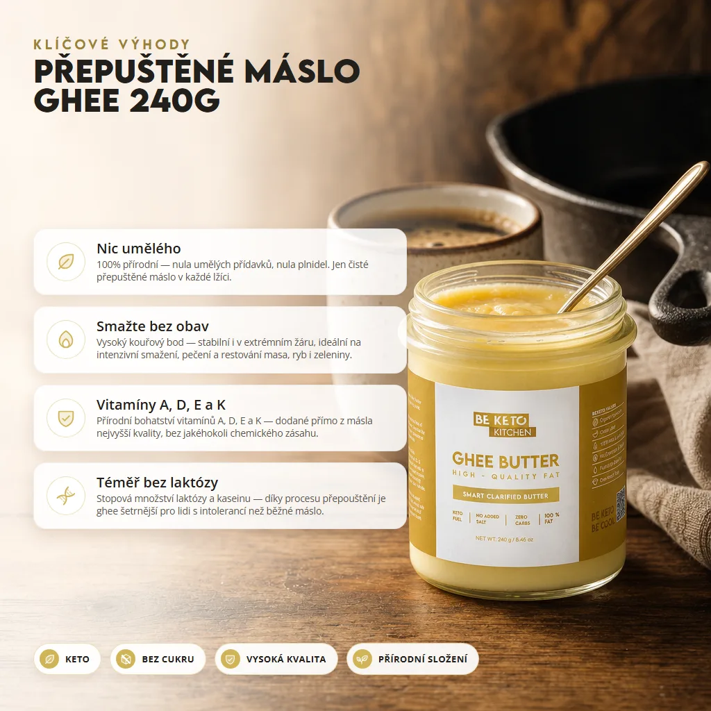 Přepuštěné Máslo Ghee 240g
