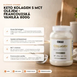 Keto Kolagen + MCT Olej – Francouzská Vanilka 800g – Benefit Keto Kolagen + MCT Olej – Francouzská Vanilka 800g