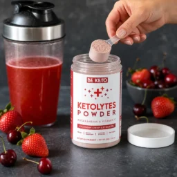 Elektrolyty Ketolytes v Prášku – Jahoda Višeň 200g