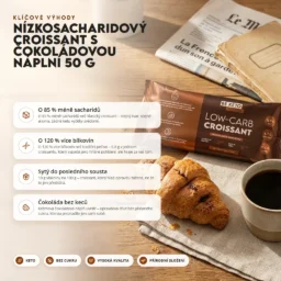 Nízkosacharidový Croissant s Čokoládovou Náplní 50g