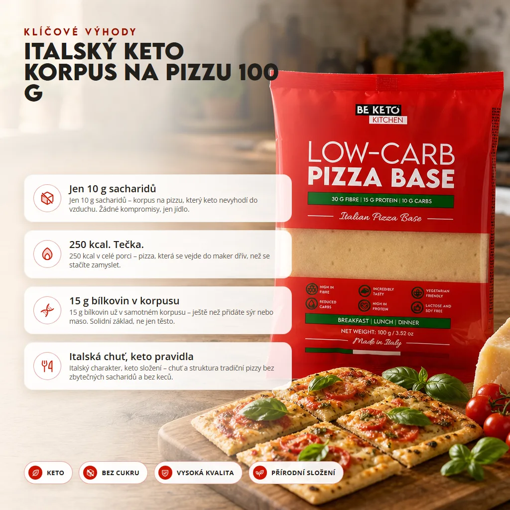 Italská Keto Pizza 100g