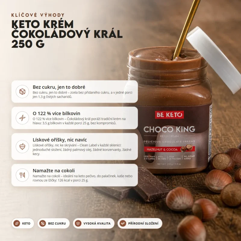 Keto Krém – Čokoládový Král 250g – Benefit Keto Krém – Čokoládový Král 250g
